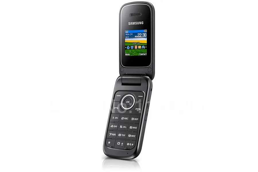 samsung E1190 GSM 1,43 дюймов 800 мАч Mini-SIM черный только отремонтированный мобильный телефон разблокированный старый флип мобильный телефон