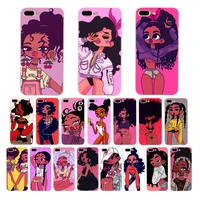 magic melanin poppin phone case soft silicone for iphone x 8 7 6 6s plus 5s se tpu phone cover xs max xr afro black girl coque