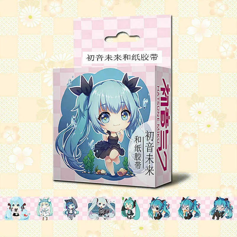 1 коробка/rolls kawaii васи лента Рождество милые герои мультфильмов Хацунэ Мику узор
