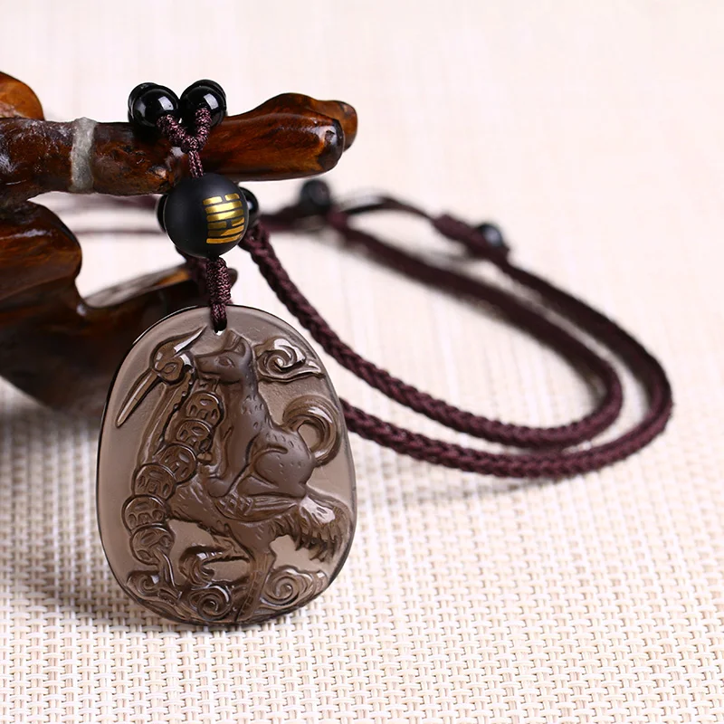 God dog crane obsidian подвеска лошадь в 2017 счастливый талисман|horse pendant|horse doghorse mascot |