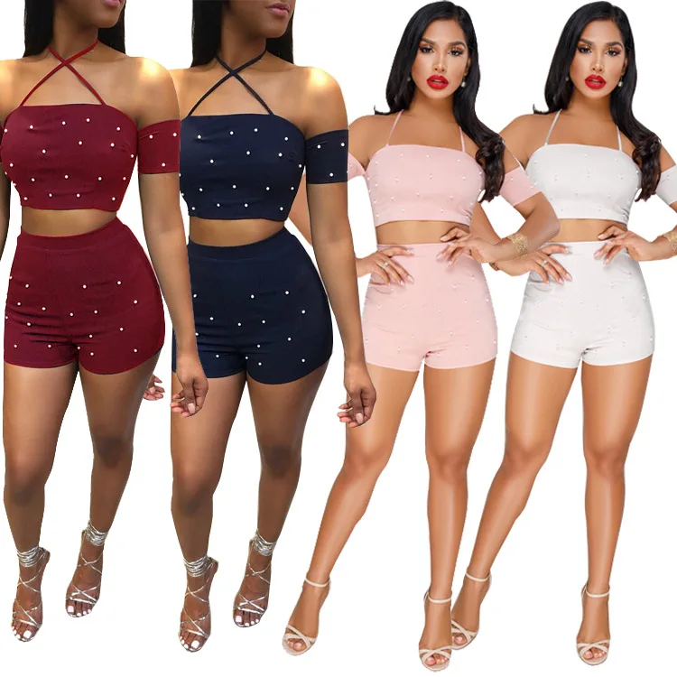 2018 Hot Women New Fashion Sexy Night Club Winter Vestidos Jumpsuits Ladies Party Rompers 2 Pieces Bodysuits Beadings Playsuits | Женская