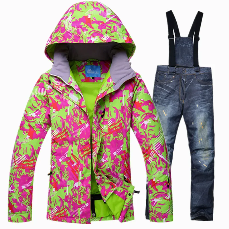 Saenshing бренд Сноубординг Костюмы Для женщин лыжный костюм супер теплый