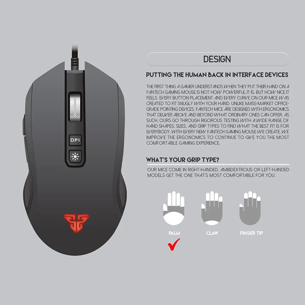 Fantech X5s компьютерная проводная мышь 4800 dpi USB оптическая ПК игровая мышь кабель 6D для ПК