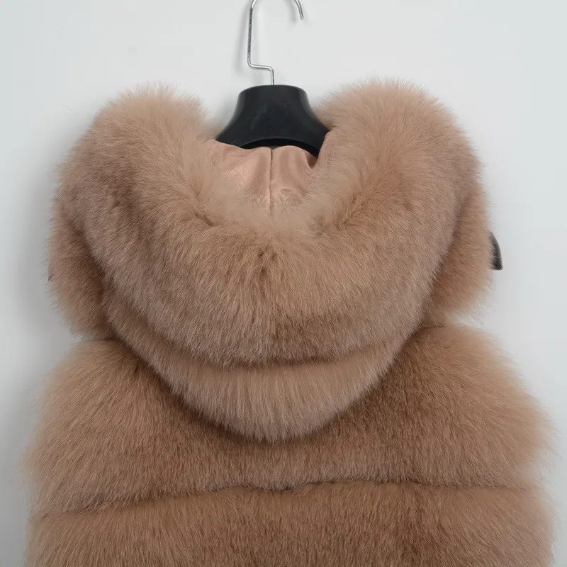 Jancoco Max, жилет из натурального меха с капюшоном, женская зимняя жилетка для девочек, женская модная меховая жилетка, пальто S1715
