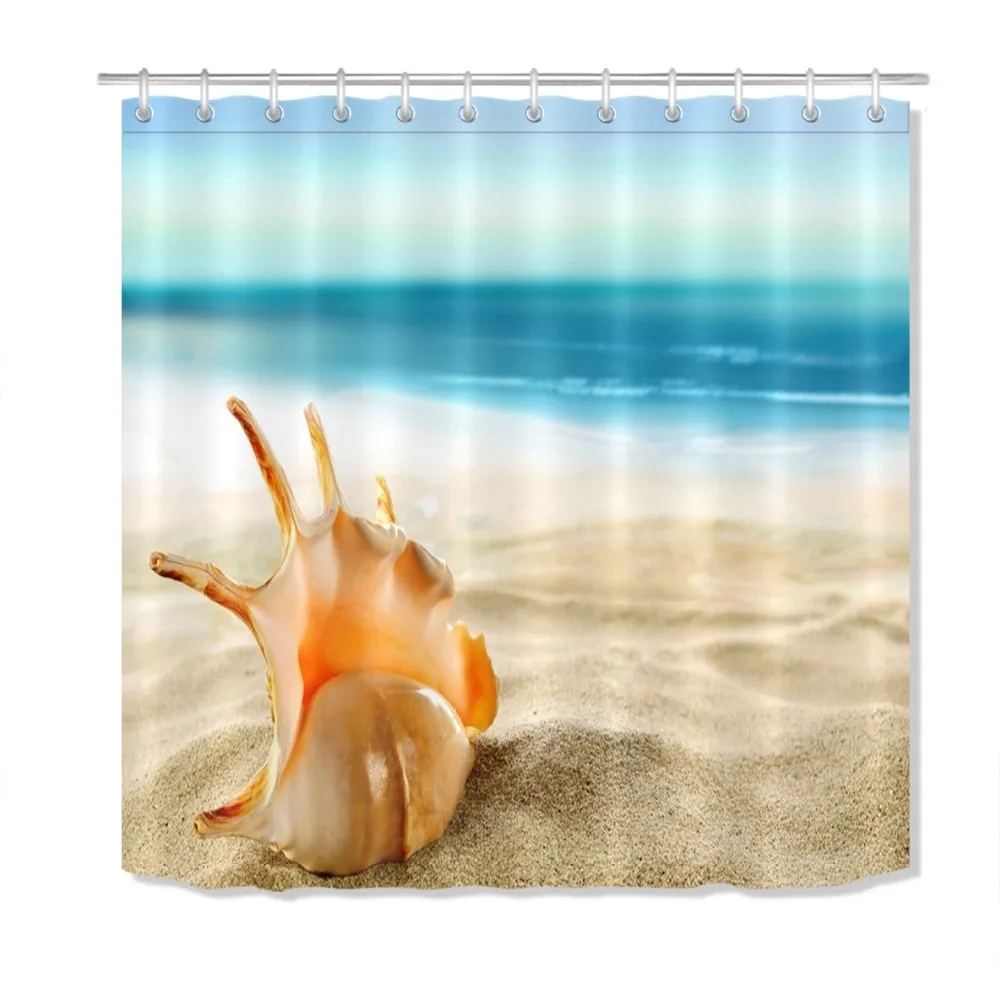Синее Море золото пляж раковины уникальная форма Милая оболочка душевая