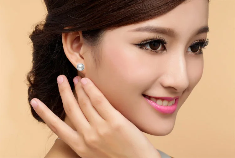 XIYANIKE Silver Color Temperament Female Pearl Earrings For Women Sterling-silver-jewelry Brincos VES6410 | Украшения и