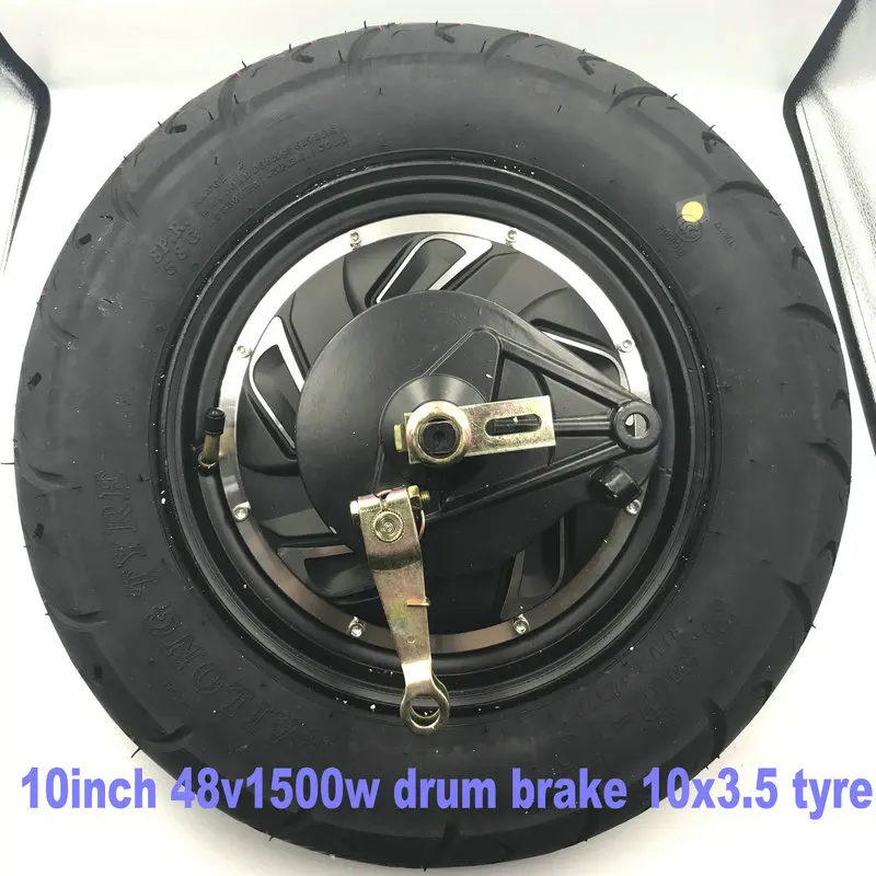 10 дюймов BLDC мотор 48v60v72v 500w800w1000w 1500w барабан/дисковый тормоз с 10*3 или 5 покрышки