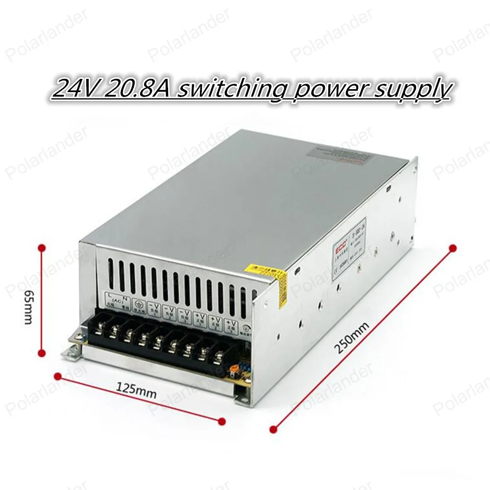 

24V 20.8A 500W Single Output Switching for LED Strip light