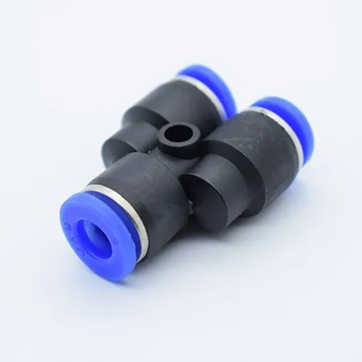 Quick air pipe joint 4mm 6mm 8mm 10mm 12mm 14mm 16mm Three-way docking T-type Pneumatic connector Plastic | Обустройство дома