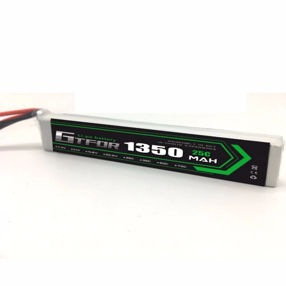 GTFDR POWER RC Lipo Battery 7 4 В 1350 мАч 25C мини страйкбольный Аккумулятор для пистолетов Model