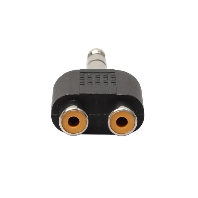 Mosunx 2017 D3 6 35 мм аудио стерео разъем для 2 Двойной RCA адаптера|adapter rca|dual plugsocket adapter |