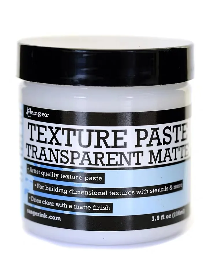 transparent matte Ranger текстурная паста прозрачная матовая, глянцевая, непрозрачная матовая Строительная объемная текстура для бумаги, скрапбукинга, рукоделия - Цвет: transparent matte