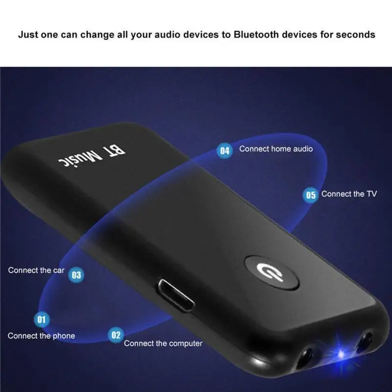 2в1 беспроводной Bluetooth 4,2 аудио передатчик приемник музыкальный адаптер AUX RCA