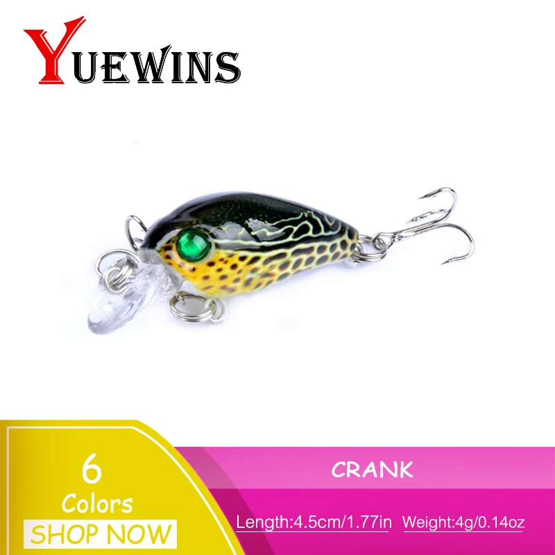 YUEWINS 1 шт. рыболовная приманка iscas artificiais 4 5 см 4g Topwater Minnow жесткая Приманка Crankbait pesca
