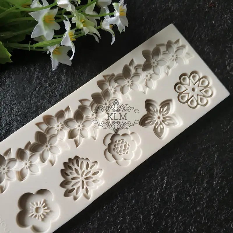 Силиконовая форма для украшения тортов Новый Цветочный шнурок|Формы тортов| |