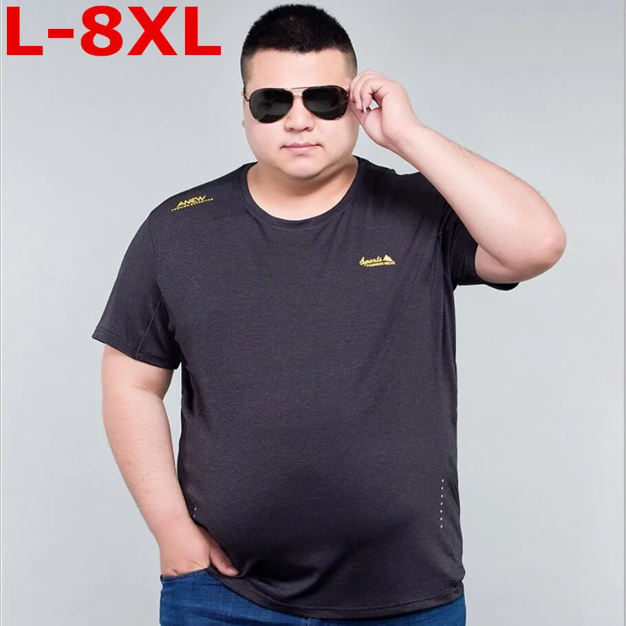 Новый Плюс Размер 8XL 7XL 6XL 5XL 4XL футболки Мужская компрессионная футболка ММА