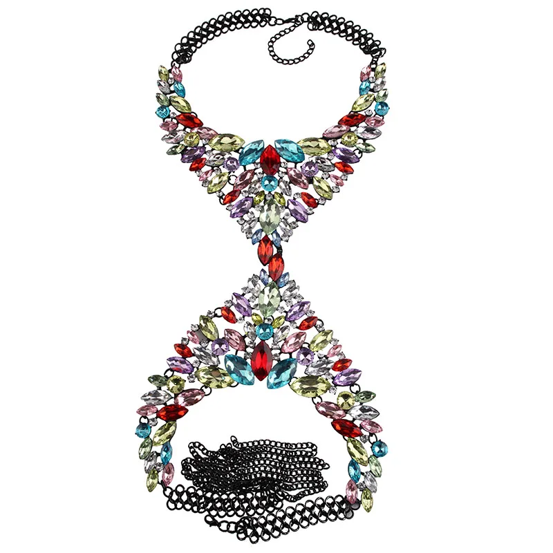 Женское длинное ожерелье цепочка с кристаллами ручной работы|necklace power|necklace