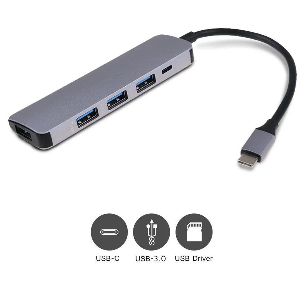 Периферийные устройства для компьютера USB Hub Type C 3 0 до 4 портов Высокоскоростной