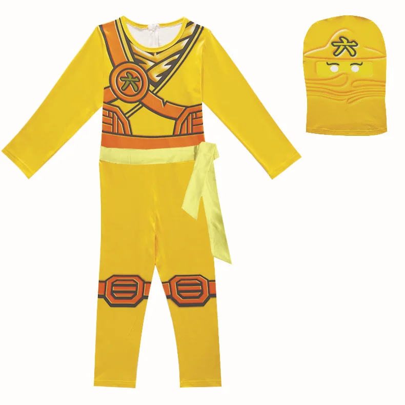 Ninjago Дети ниндзя Хэллоуин Рождественская вечеринка Косплей Костюм с маской и