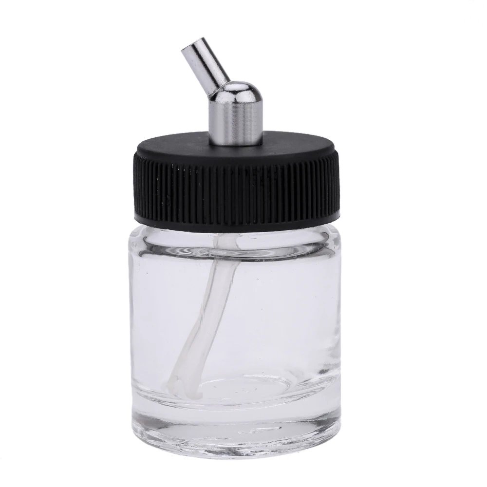 

10PCS Airbrush Glass Bottles Dual-Action Airbrush Accessories Air Brush Bottle Jar 30 degress Angle Adapter for Lid Assembly Use
