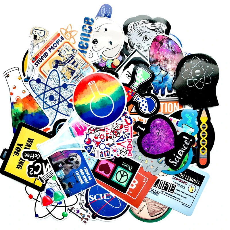 50 шт. Наука для химической лаборатории астронавт наклейки блокчейн код мозг