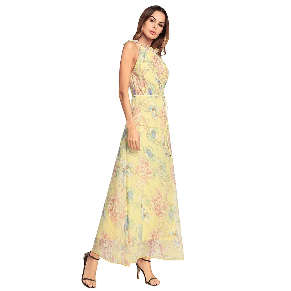 Платья Для женщин Лето 2018 новый шаблон Европа печати свободное платье без