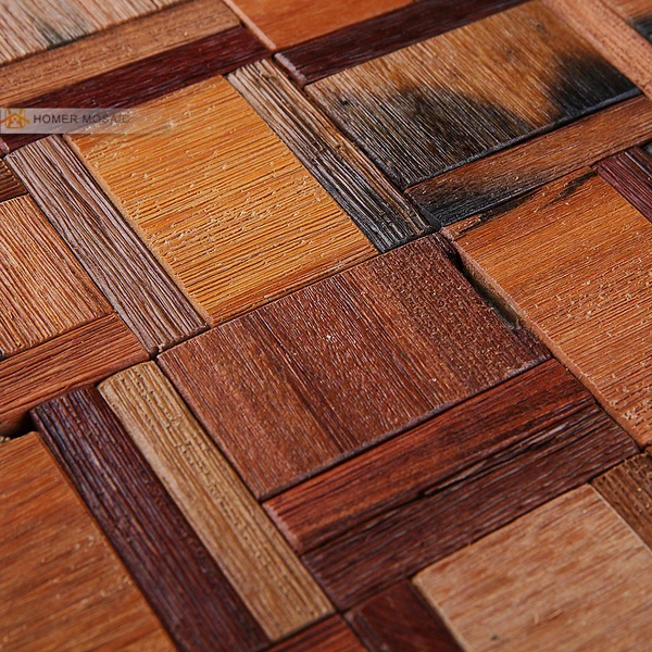 Бесплатная Доставка! Натуральное дерево мозаика кухня щитка плитка ванная