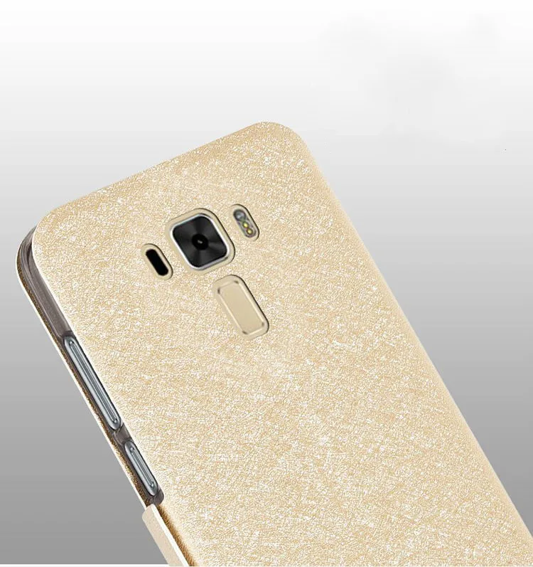 Чехол-книжка для Asus Zenfone 3 Laser ZC551KL силиконовый кожаный чехол с окошком экрана