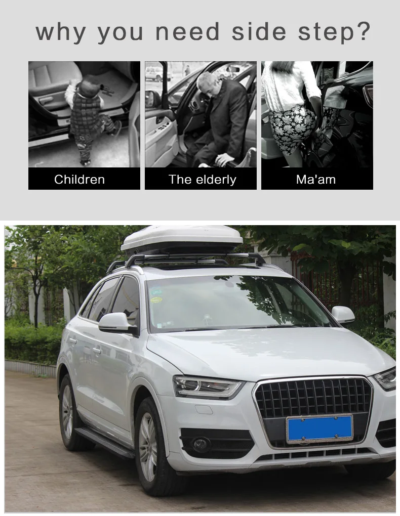 Горячая сторона шаг бег доска nerf бар для audi Q7 Q5L Q2L Q3 Q5 Q8 IATF16949 поставщик качества, SUV speciali