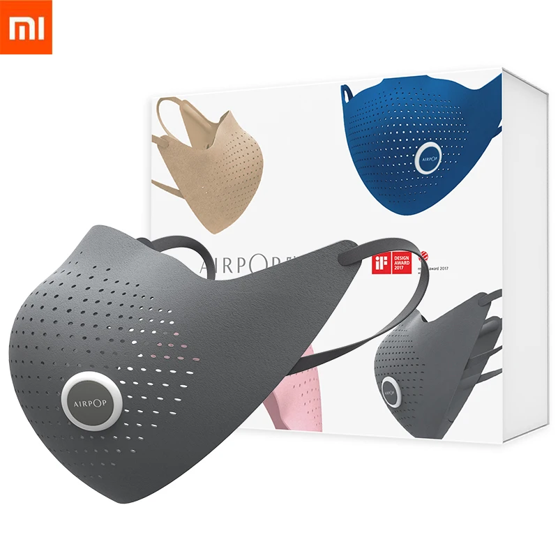4 шт. фильтр с маской Xiaomi AirPOP Air Wear PM0.3 анти Дымчатая маска для лица Регулируемая
