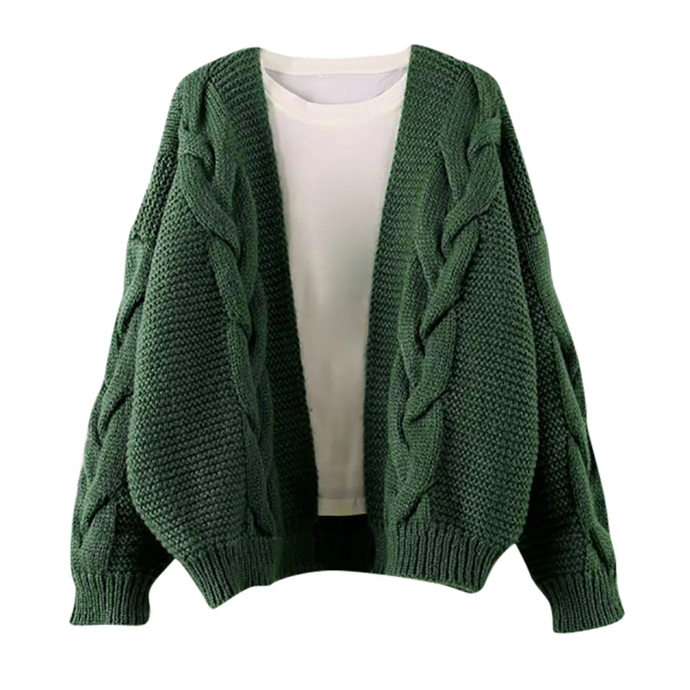 Fashion Knitted Cardigan Women Sweater Jumper Casual Ladies Long Sleevel Cardigans Coat Winter Warm Oversized |