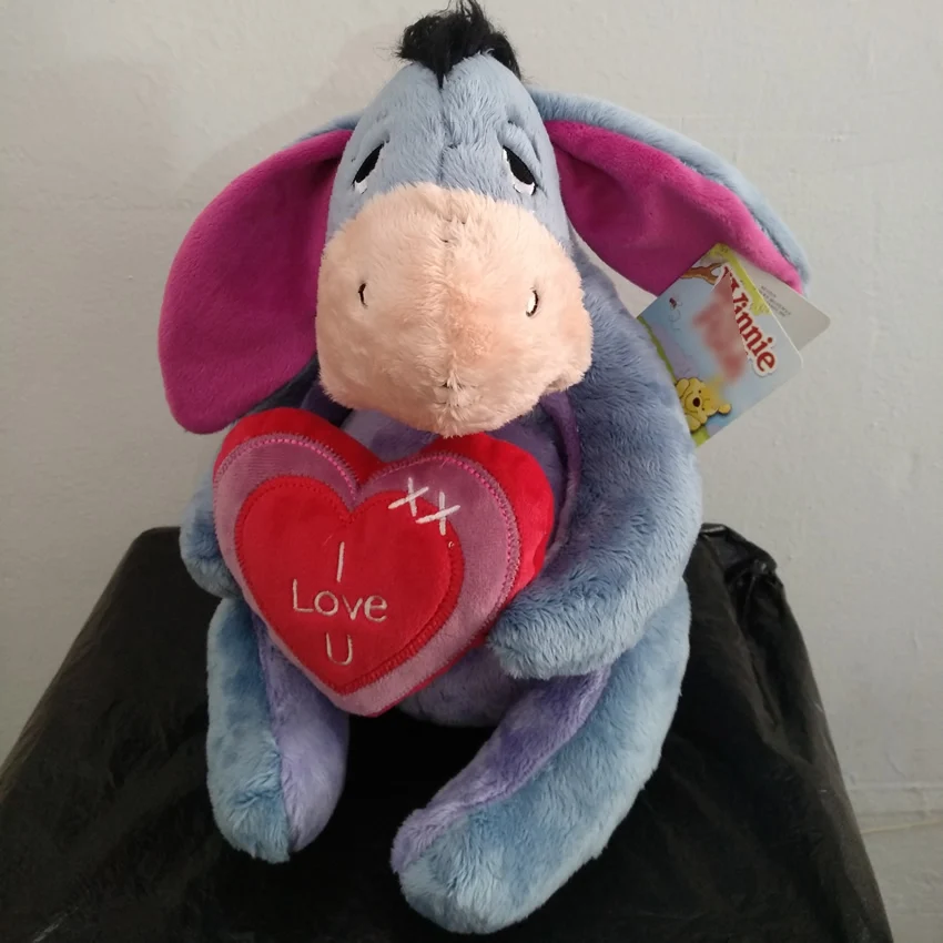 Сидя 28 см 2 стиля Disney Eeyore Ослик Мягкие игрушки Плюшевые животные держатель любви