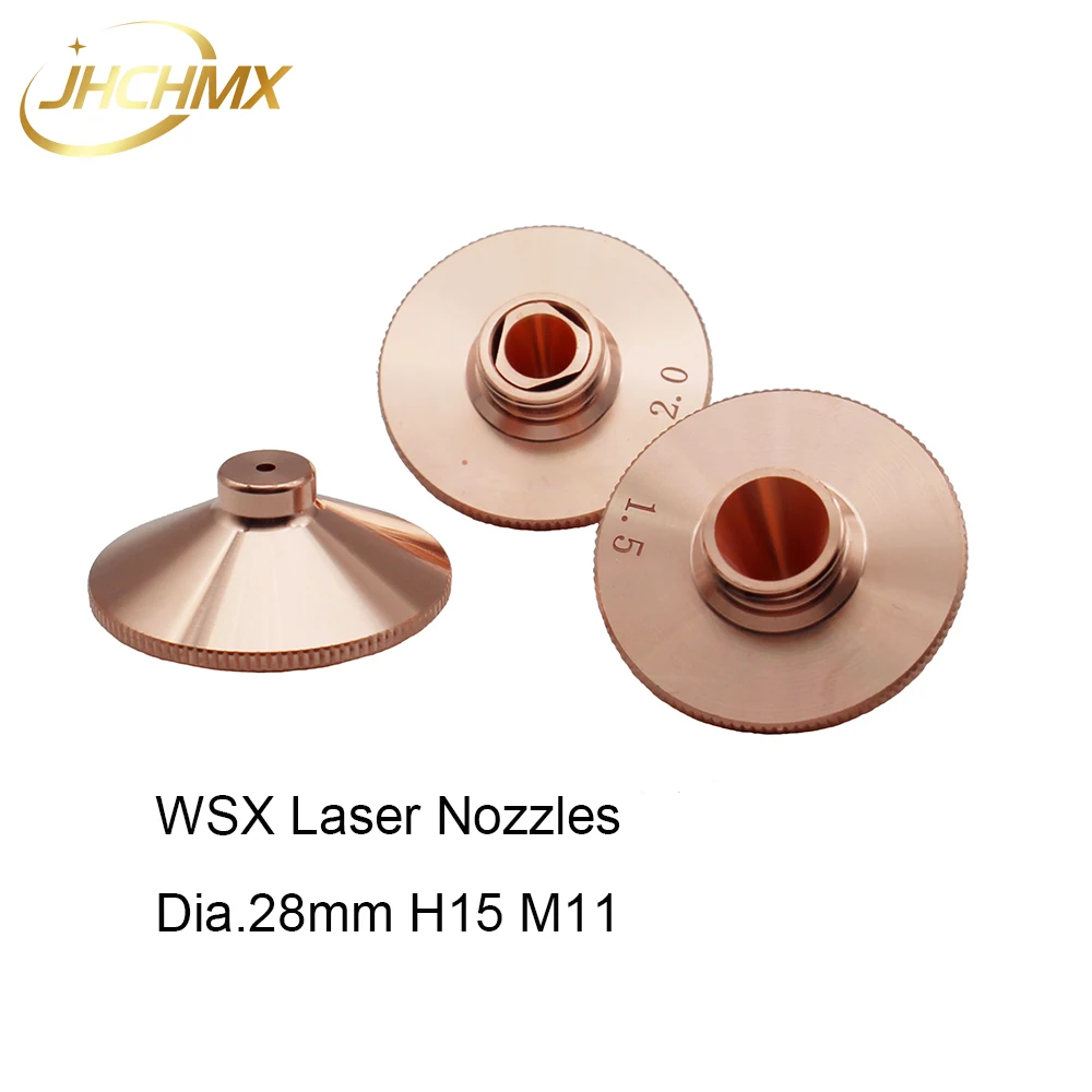 JHCHMX WSX новые волоконные лазерные насадки двойные/однослойные Dia.28 H15 M11 WSX волоконная лазерная головка запчасти Заводские продажи
