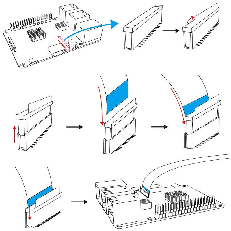 Raspberry Pi камера 2 М лента FFC Line 15pin 0 5 мм Шаг плоский провод кабель для фото + модуль