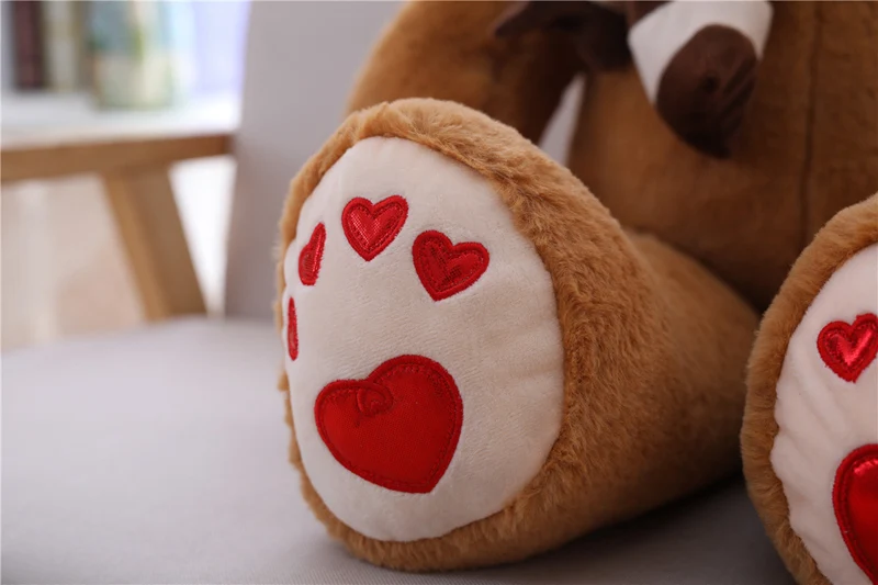 Милая детская одежда на рост 80, 100 см гигантские большие Размеры мишки Kawaii Плюшевые игрушки животных Куклы для девочек, игрушки в подарок на день рождения Рождественский подарок