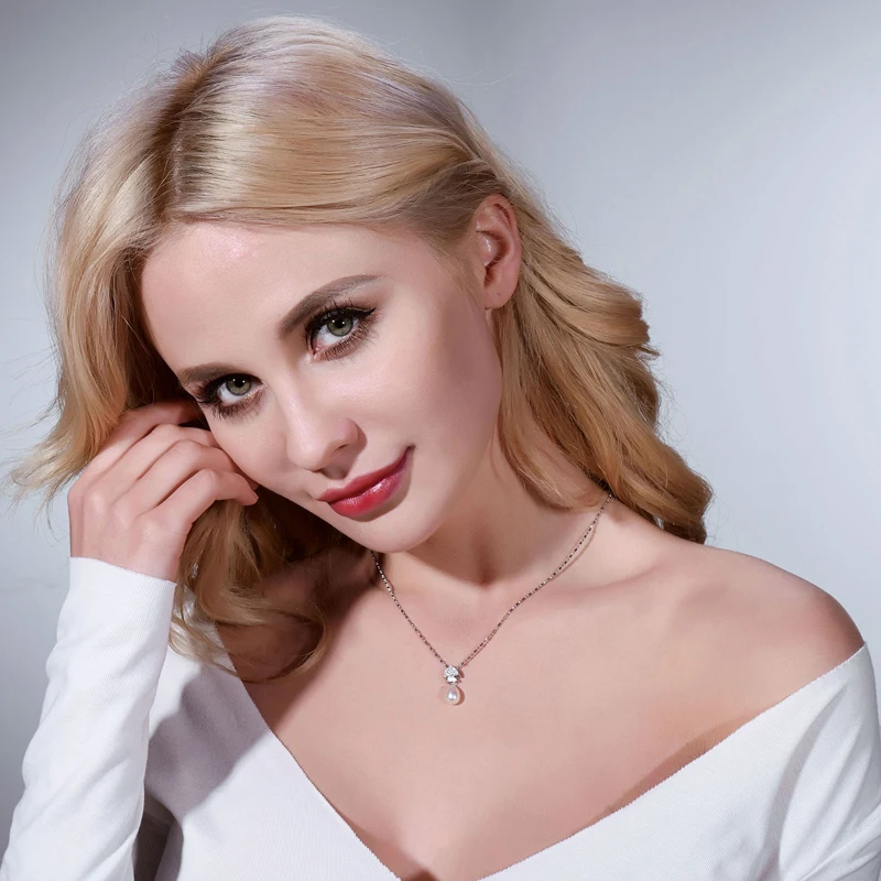 Милый Стиль Рыбы Кулон Летняя Мода 7 8 мм Белый цвет Натуральный Речной Жемчуг 925