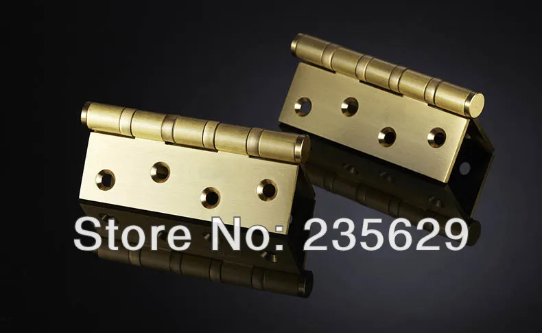 Бесплатная доставка 4 дюймовые медные петли из чистой меди для дверей