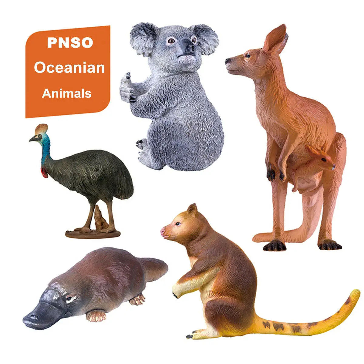 PNSO 5 шт. модель океанических животных Kangaroo Koala Platypus фигурка для мальчиков игрушка