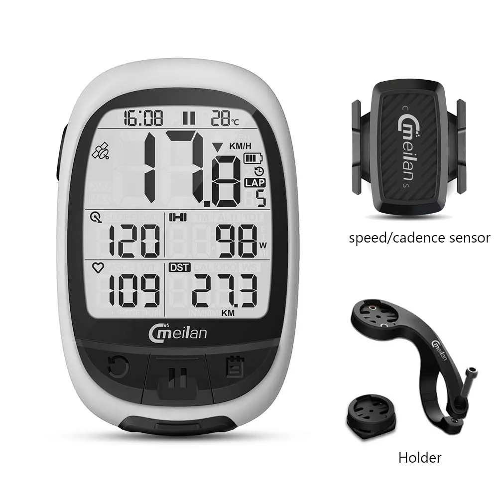 Велосипед gps-навигация Bluetooth ANT+ велосипедный компьютер поддержка подключения с частотой сердечных сокращений(не включает