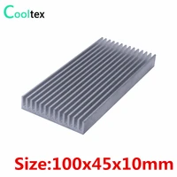 20pcslot 100x45x10mm aluminum heatsink radiator for chip led computer s component heat dissipation