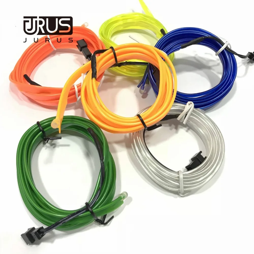 

Universal 1Meter 10Colors Car Lights Interior Led Tape Strip Light 12V EL Wire Neon Rope Tube Line Auto Accessories Car-styling