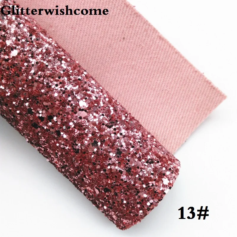 13 Glitterwishcome 30X134 см мини ролл винил для Луки, с эффектом блестящей кожи ткань с подходящей подложкой Луки, GM078 - Цвет: 13