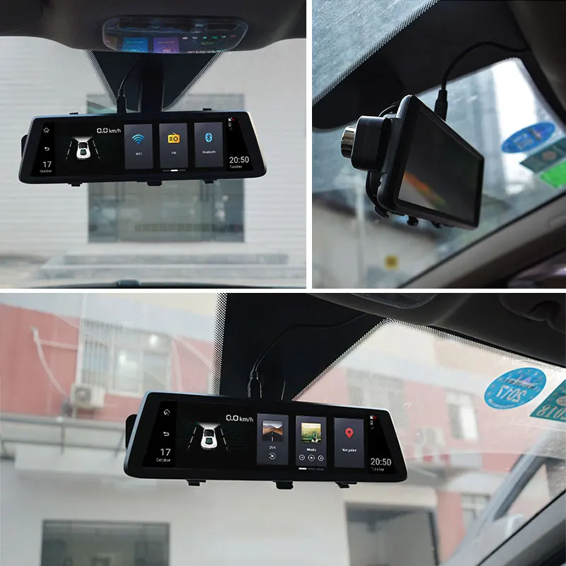 Junsun 3g 10 &quotFull Touch WiFi Автомобильный видеорегистратор камера зеркало Android 5 0 gps
