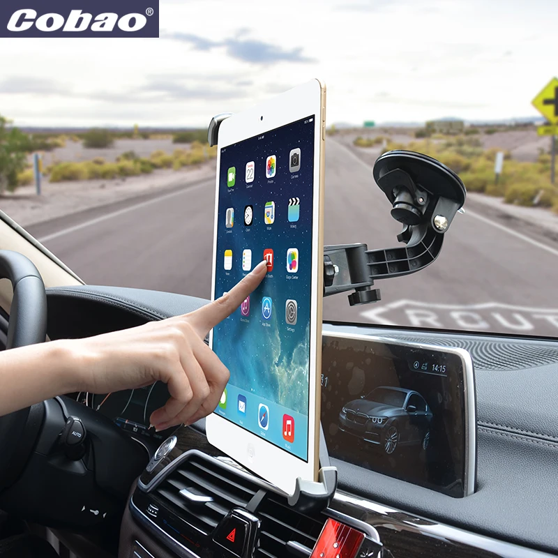 Cobao Универсальный 9,5 9,7 10 11 14,5 дюймов планшетный ПК Стенд лобовое стекло автомобиля навигации держатель планшета для автомобиля для 9,7 12,9 Ipad pro