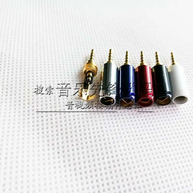 5pcs The new version of pure gold plated large diameter 6mm unscaled 2.5 four plug clip with gold-plated | Обустройство дома