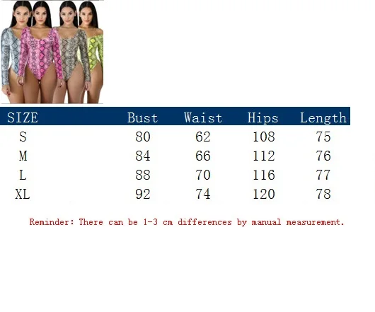 Костюм со змеиным принтом Летний комбинезон короткий женский с длинным рукавом
