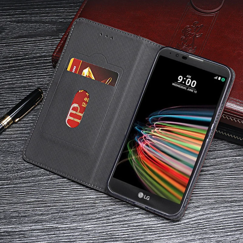 IDEWEI для LG X Mach чехол Роскошный кожаный флип защитный телефона Ретро назад крышка -