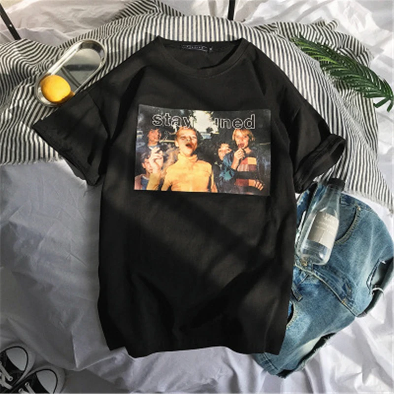 Летняя футболка женские футболки хлопчатобумажная женская Забавные одежда