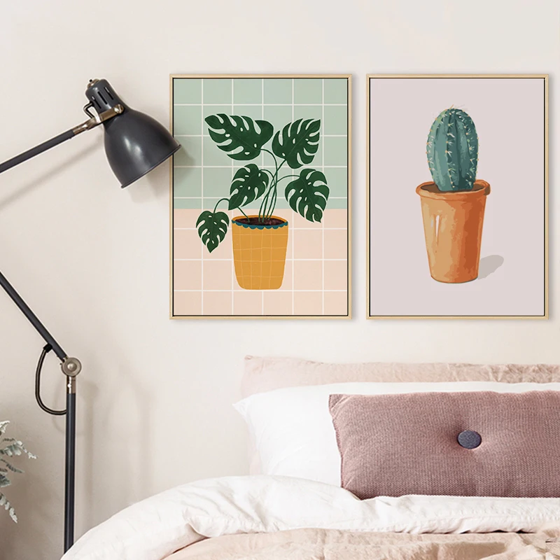 Скандинавский сладкий стиль кремовый цвет краски по номерам холст картина