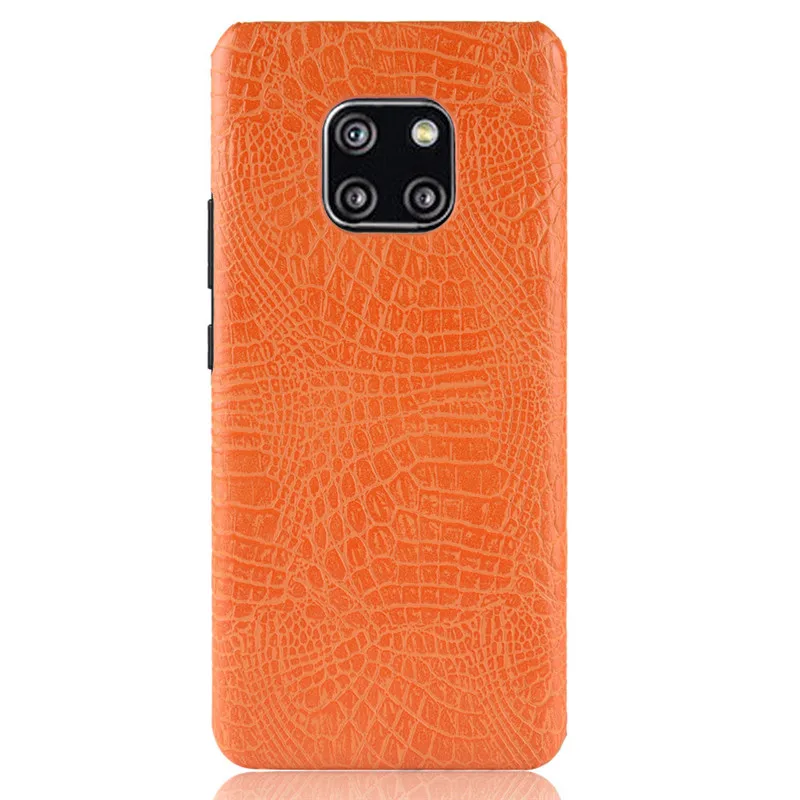 orange Для huawei Коврики 20 Pro Чехол роскошные крокодиловой кожи жесткий чехол для huawei Коврики 20Pro Коврики 20 Pro защитные чехлы для мобильных телефонов - Цвет: orange